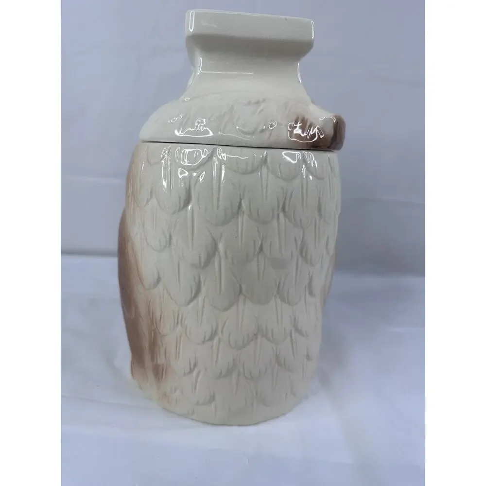 Scholarly Wise Old Owl Cookie Jar MCM Vintage Made in Japan